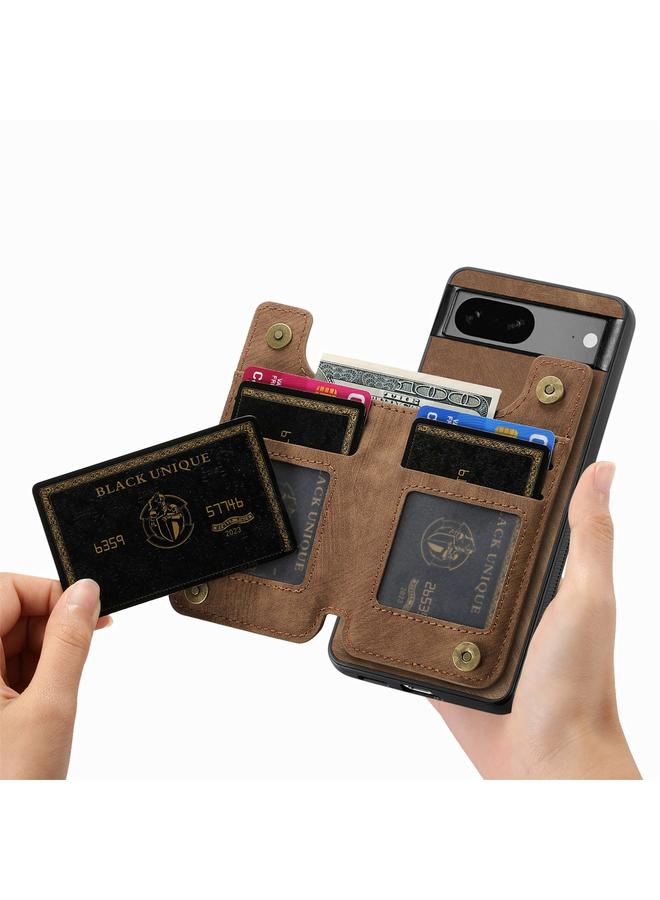 The Bros Case Cover For Google Pixel 6a Retro Leather Zipper Wallet Back Phone Case Cover - Image 5