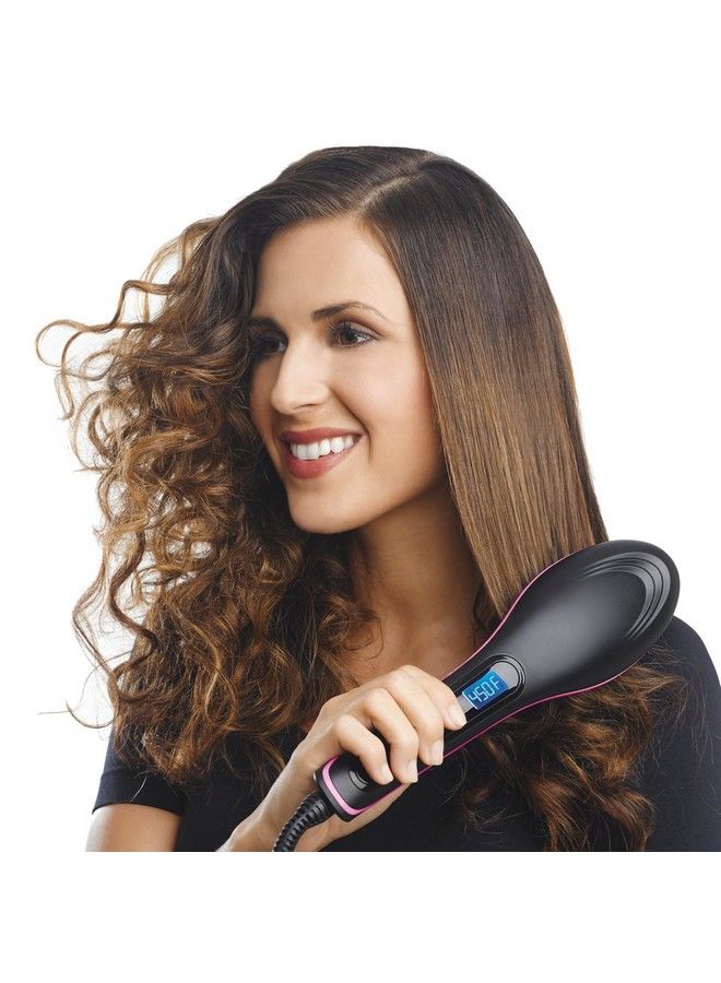 Ontel Simply Straight Ceramic Hair Straightening Brush Blackpink - Image 3