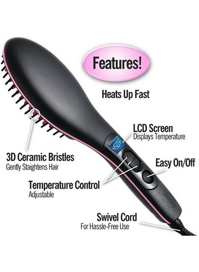 Ontel Simply Straight Ceramic Hair Straightening Brush Blackpink - Image 5