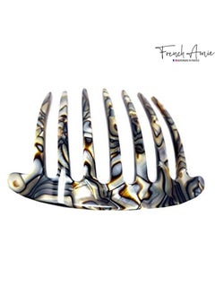 7 Teeth Handmade Celluloid Side Hair Comb Flexible Durable Hair Combs Strong Hold Hair Clips For Women No Slip Styling Girls Paris Hair Accessories Made In France (Silver Onyx Gray) - pzsku/ZFF357558964D110E4B8FZ/45/_/1696663333/c485f8f3-fe5b-40cc-a89a-25425ccb5fea