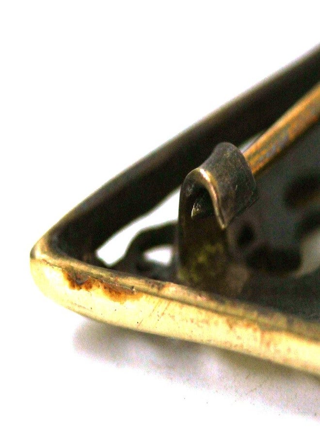 LynnAround Bronze Nordic Celtic brooch Vintage Triangle Shaped Filigree Irish Norse Jewelry from Thailand (Brooch V.2) - Image 3