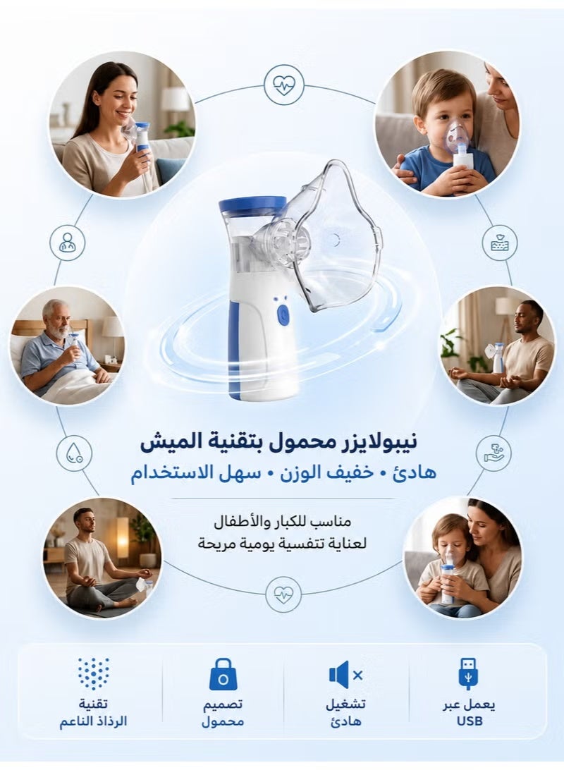 Portable Nebulizer Steam Device for Children and Adults - Ideal for Everyday Use and Travel (with Mask) - Image 4