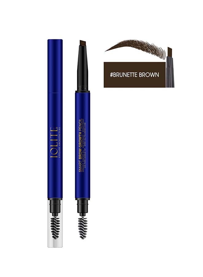 IOLITE Smart Eyebrow Pencil With Mascara Brush, Brunette Brown  - Image 2