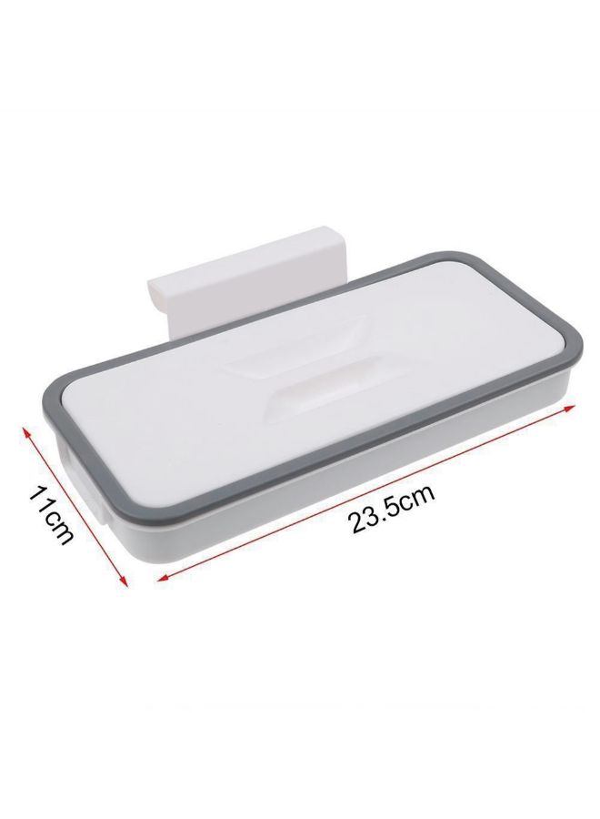 Trash Bag Holder in White/Grey, Dimensions 24 x 11 x 5.5cm  - Image 2