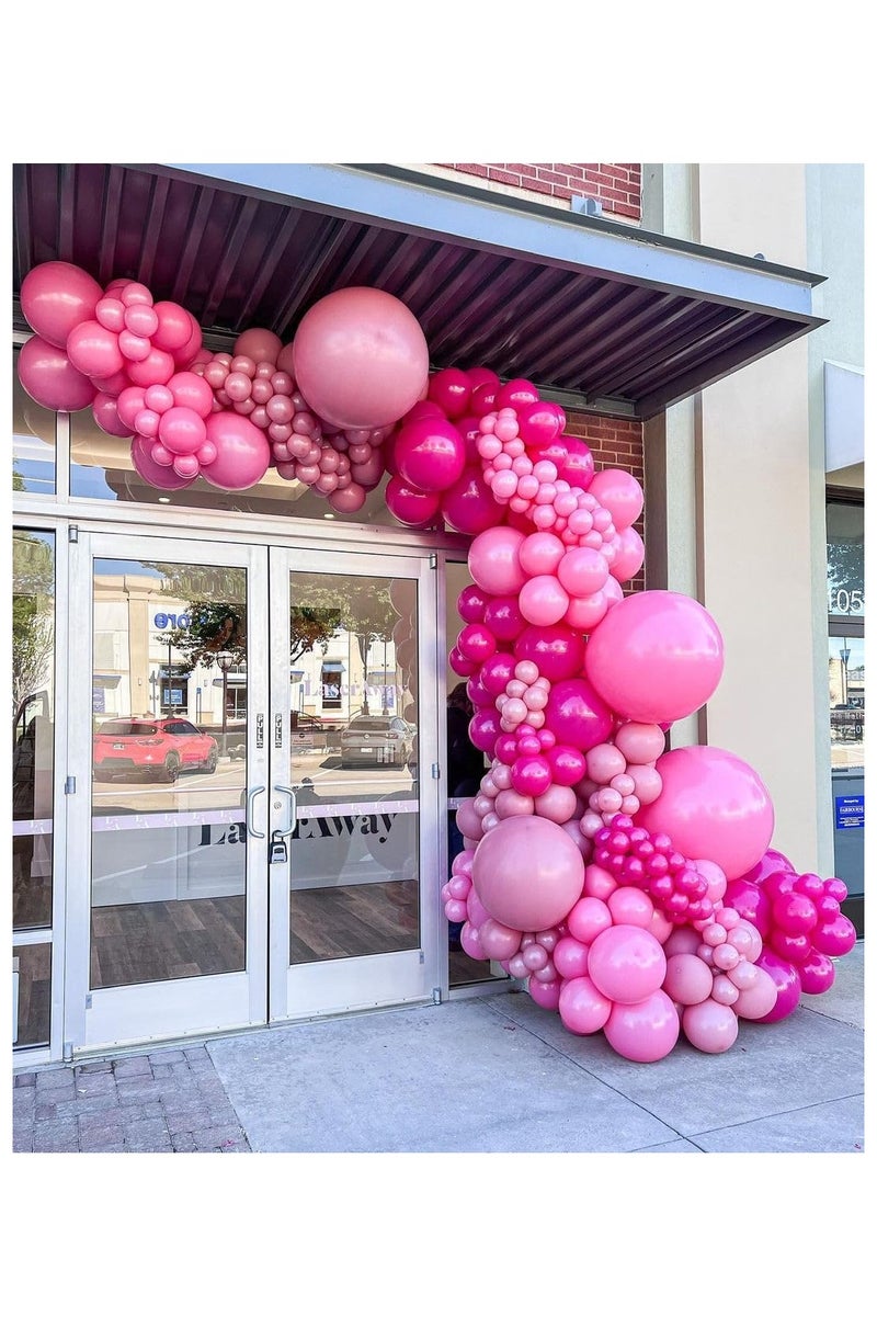 100 Pack 12 inch Round Helium Hot Pink Balloons for Wedding Birthday Party Backdrop Decorations - Image 3