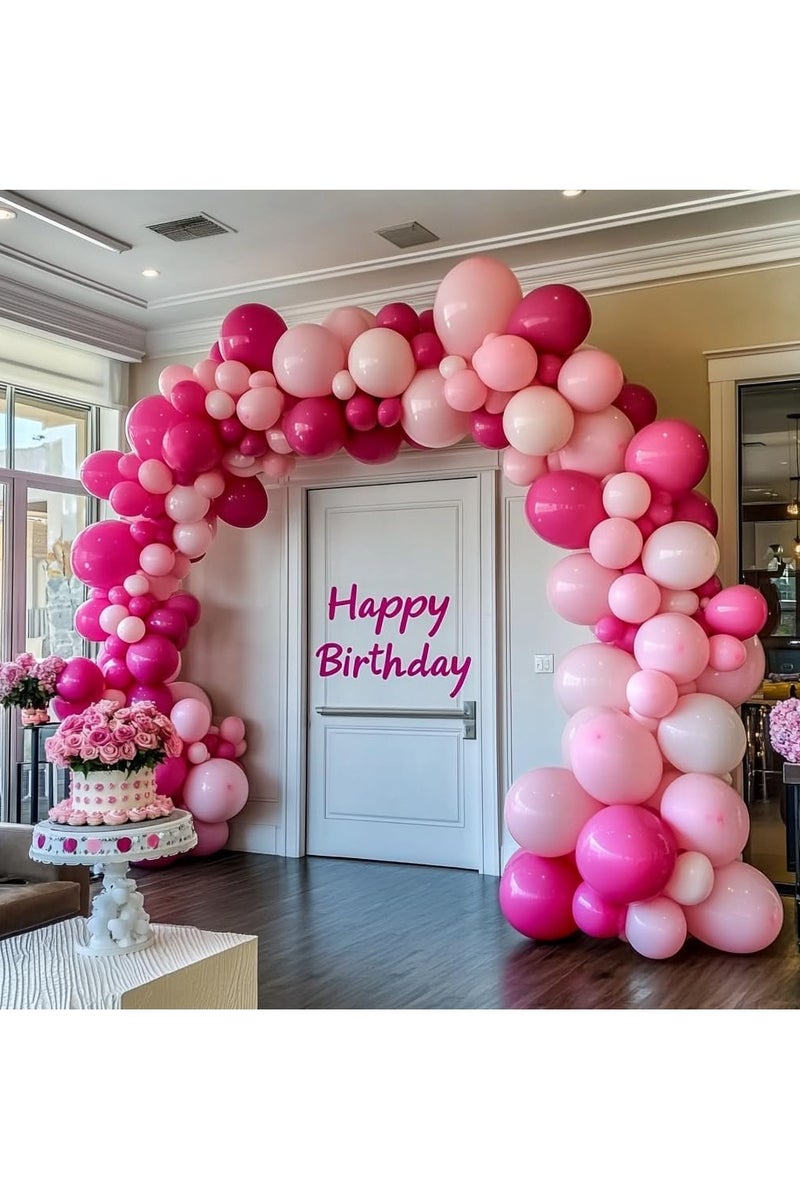 100 Pack 12 inch Round Helium Hot Pink Balloons for Wedding Birthday Party Backdrop Decorations - Image 5