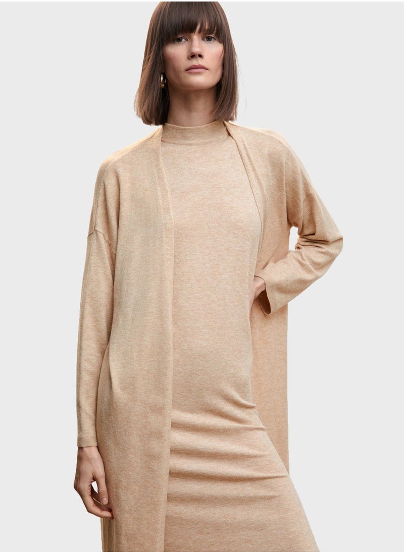 MANGO - Longline Knitted Cardigan - Image 1