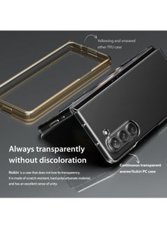 araree Araree Nukin Samsung Galaxy Z Fold 5 Case, Clear Case Cover Transparent Ultra Thin Cover Slim Sturdy Scratchproof Hard PC Phone Case Minimalist Solid Sleek Designed for Galaxy Z Fold 5 5G - Black  - Image 5