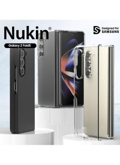 araree Araree Nukin Samsung Galaxy Z Fold 5 Case, Clear Case Cover Transparent Ultra Thin Cover Slim Sturdy Scratchproof Hard PC Phone Case Minimalist Solid Sleek Designed for Galaxy Z Fold 5 5G - Black  - Image 2