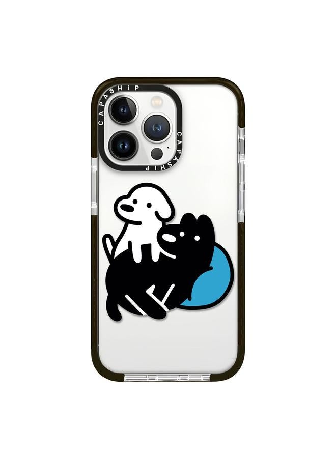 اس-توب جراب لهاتف iPhone 15 Pro بنمط توضيحي بسيط وغطاء كامل للهاتف - Image 1