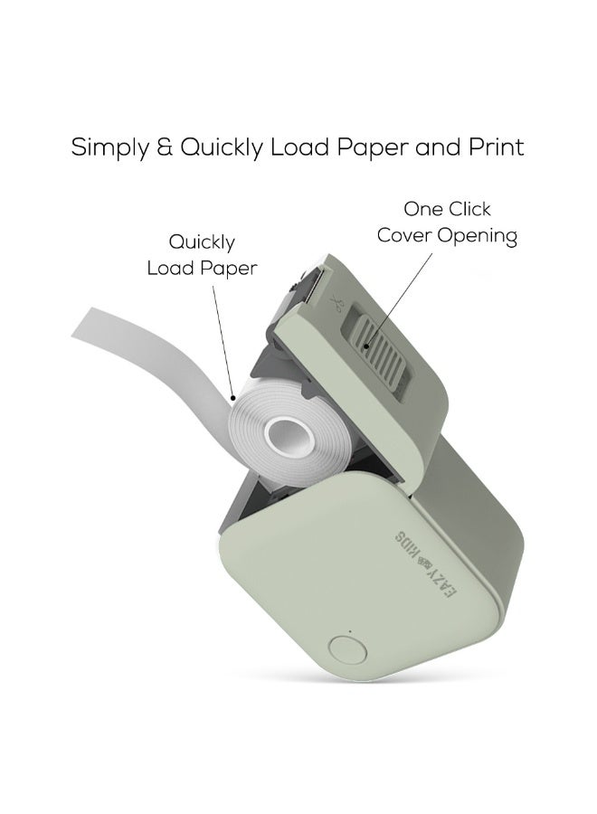 Eazy Kids Mini Label Maker Printer with 180 Labels Roll, Smart App Control for Home, Office, School - Green - Image 4