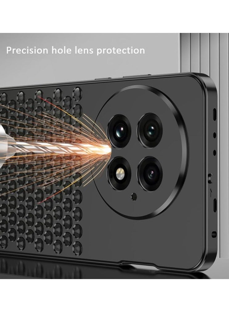 general Metal Elastic Buckle Case Compatible with Oneplus Ace 5 Pro, Aluminum Alloy Heat Dissipation Spring Buckle Anti Shock and Anti Drop Protective Cover - Image 3