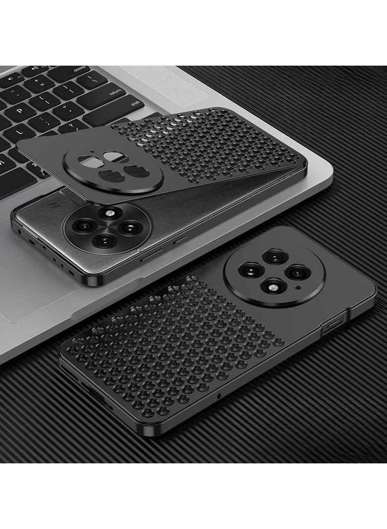 general Metal Elastic Buckle Case Compatible with Oneplus Ace 5 Pro, Aluminum Alloy Heat Dissipation Spring Buckle Anti Shock and Anti Drop Protective Cover - Image 1