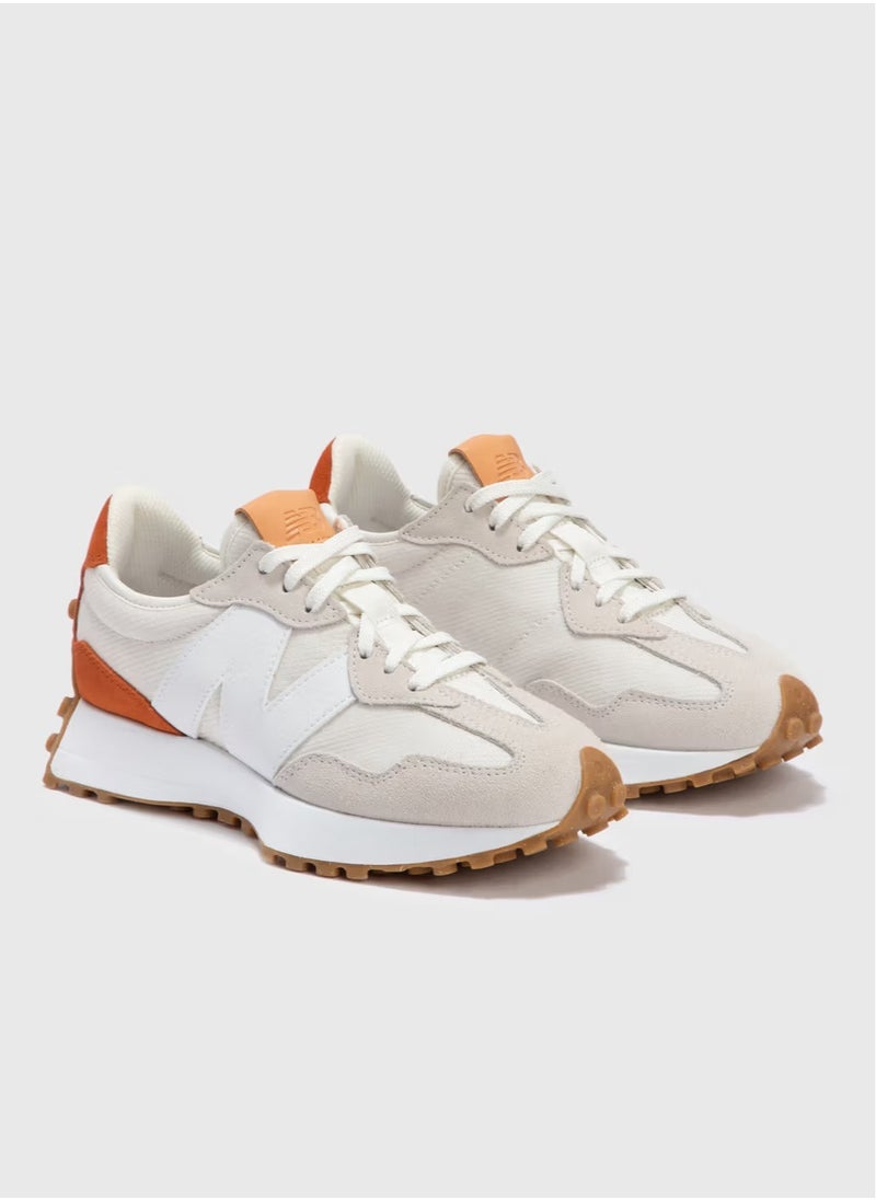 NB NB Retro 327 Seasonal Classic Shoes Orange And White  - Image 2