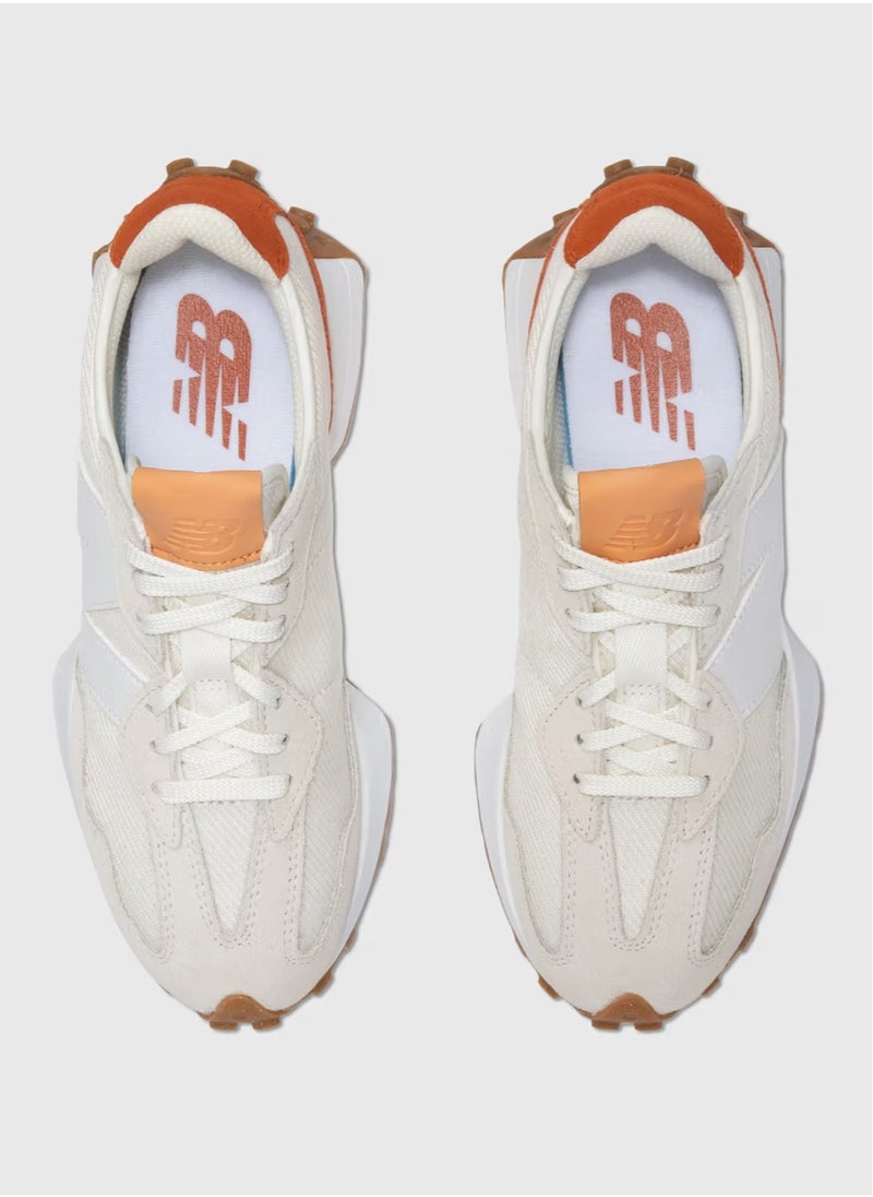 NB NB Retro 327 Seasonal Classic Shoes Orange And White  - Image 3