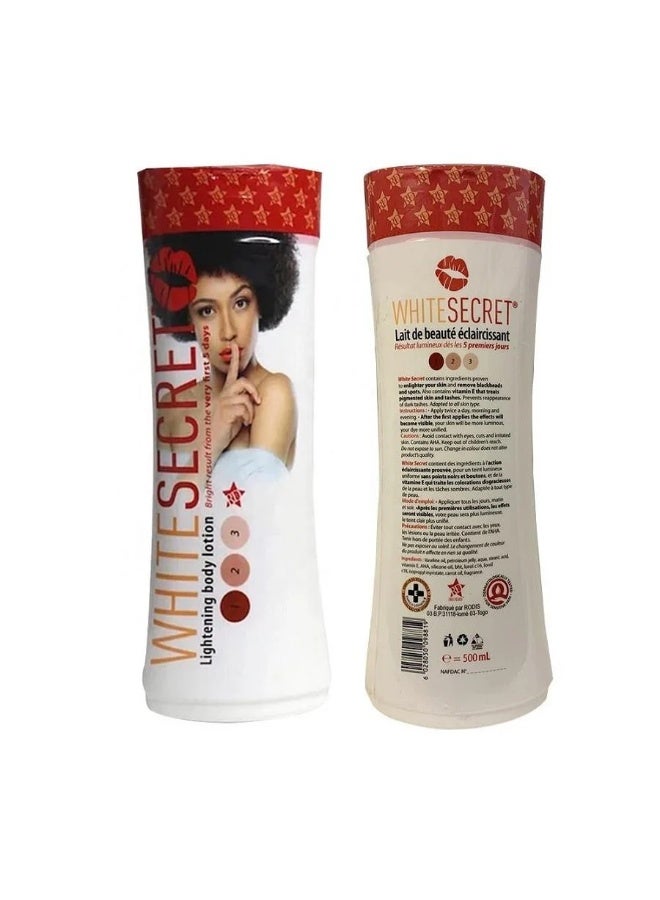 White Secret Body Oil - 60ml | Face Serum - 30ml | Body Cream - 320ml | Brightening Cream - 70g | Body Lotion - 500 ml - 5 Piece Set - Image 2