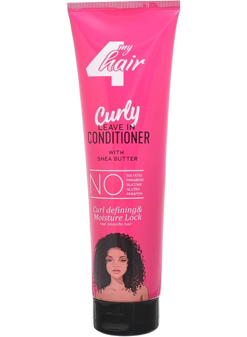 4 My Hair Curly Leave In Conditioner With Shea Butter - 250ml - Image 1