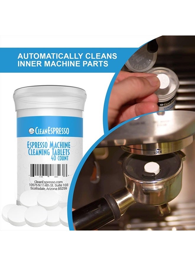 CleanEspresso Espresso Machine Cleaner - 40 Tablets and 6 Filters for Breville Machines - 2g Cleaning Tablets & Replacement Water Filters  - Image 3