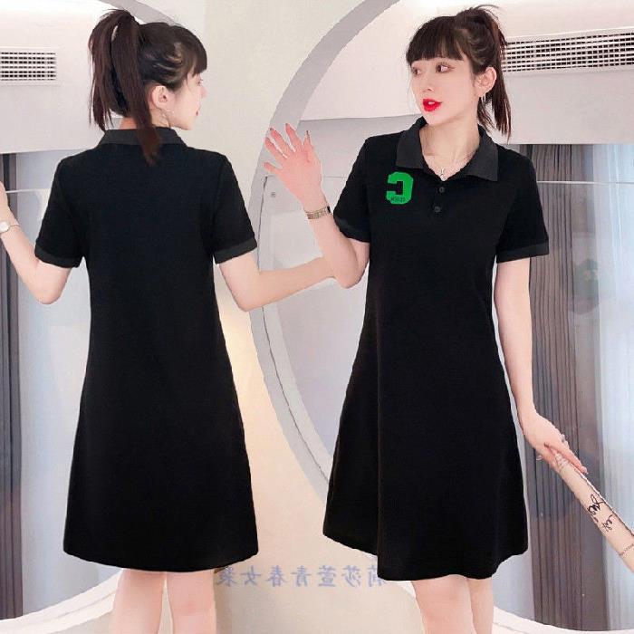 2024 Summer New Polo Dress Casual Womens Tee Light green - Image 3