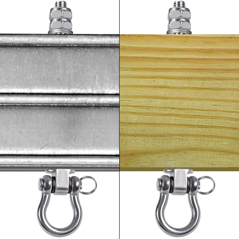 BeneLabel 2Pcs Wood Beam & I-Beam Hanger, Removable and Easy to Connect, Stainless Steel Heavy Duty Swing Hooks, Yoga Hammock Chair Sandbag, Swing Sets Hardware, 7" x M2/5" - Image 5
