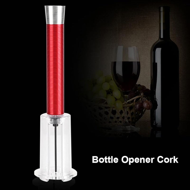 مضخة هواء من سبائك الألومنيوم الحمراء لفتح زجاجات النبيذ ومفتاح سدادات الفلين وأداة إزالة السدادات - Image 4