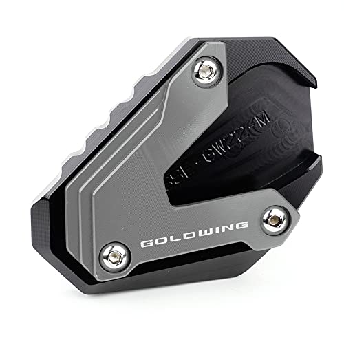 MOWOK Fit For Goldwing GL1800 2002-2017 and 2018-2025 Goldwing GL1800 1800 Motorcycle Side Stand Extension Kickstand foot Pad (Year 2018-2025 (Grey)) - Image 5