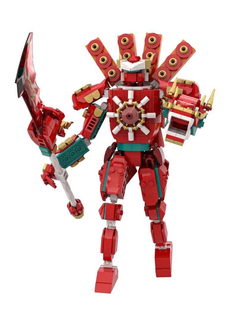 General - Skibidi Toilet Man Toy Building Blocks 549 Pcs Dragon War Audio Man Toy Ideas Toys Battle Game Model Ideas Toys Gifts For Adult And Kids - Image 1
