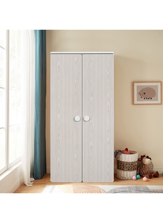 Home Box Home Box Vanilla Plus Engineering Wood 2-Door Wardrobe Beige 60 x 123 x 57 cm  - Image 1