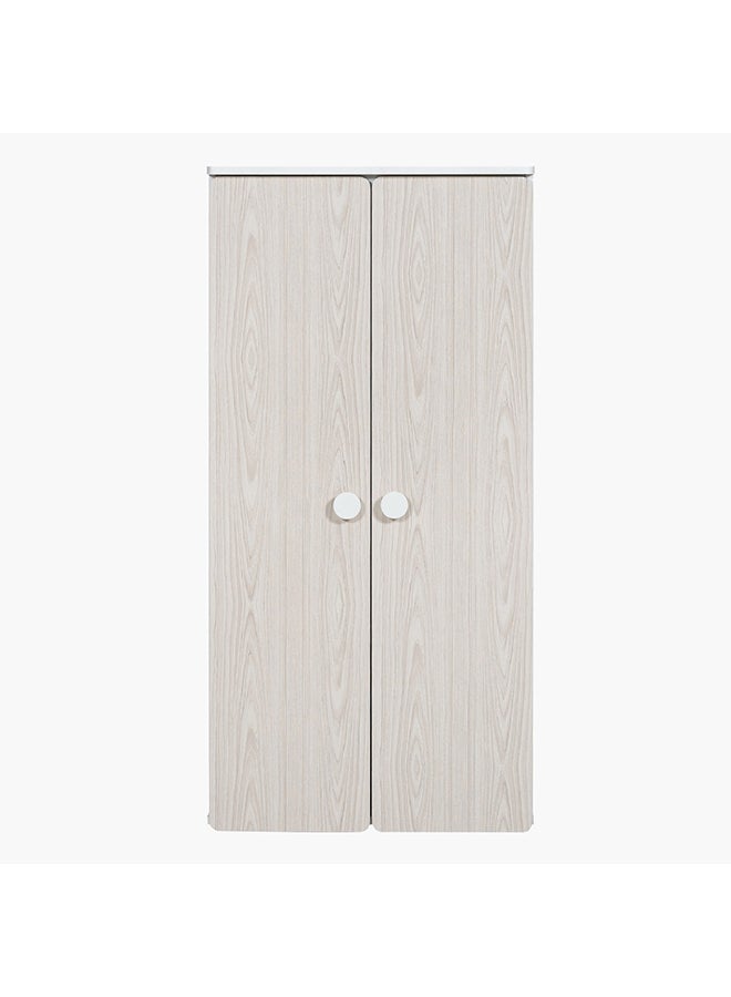 Home Box Home Box Vanilla Plus Engineering Wood 2-Door Wardrobe Beige 60 x 123 x 57 cm  - Image 2