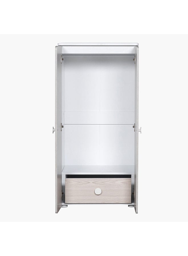 Home Box Home Box Vanilla Plus Engineering Wood 2-Door Wardrobe Beige 60 x 123 x 57 cm  - Image 4