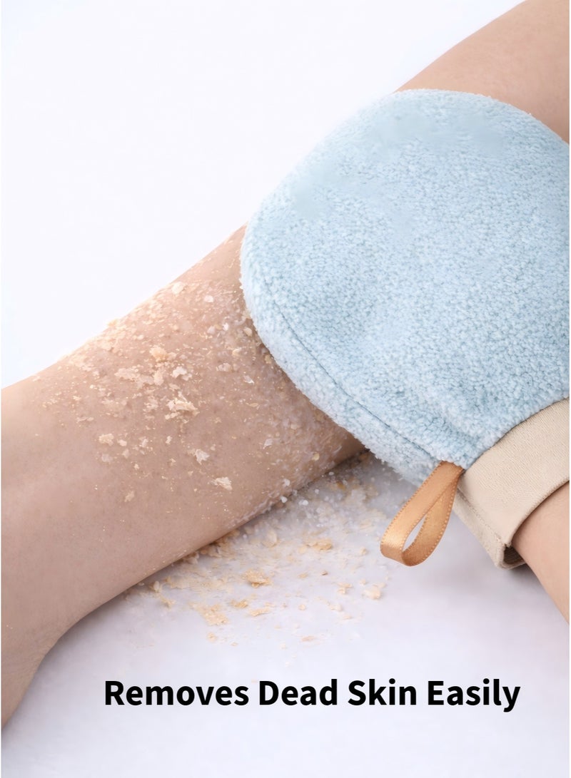 IKBEN Moroccan Exfoliating Bath Gloves 4 PCS Set – Deep Cleansing Body Scrub Mitts for Shower & Hammam, Dead Skin Remover for Men & Women - Image 2