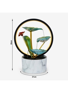Home Elements HOME ELEMENTS Water Fountains with Ring Light for Home Decor Tabletop Indoor Desktop Showpiece Fountain for Living Room Bedroom Office Housewarming Gift Meditation Zen Water Fountain (FT_015)  - Image 4