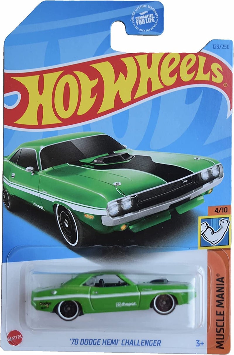 Hot Wheels هوت ويلز 70 دودج هيمي تشالنجر مصل مانيا 410 أخضر 123250 - Image 3