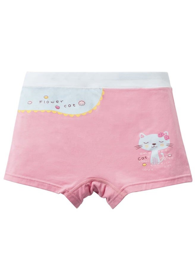Core Pretty Girls Cotton Underwear Soft Boy Shorts Kids Boxer Briefs Panties(Pack of 5), Flowercat, 4-6 years - Image 5