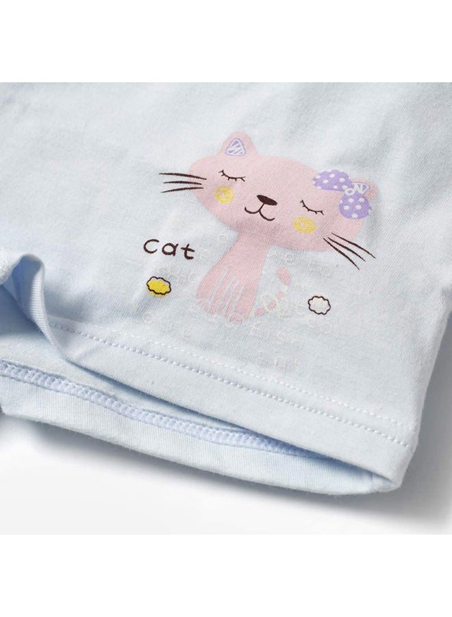 Core Pretty Girls Cotton Underwear Soft Boy Shorts Kids Boxer Briefs Panties(Pack of 5), Flowercat, 4-6 years - Image 3