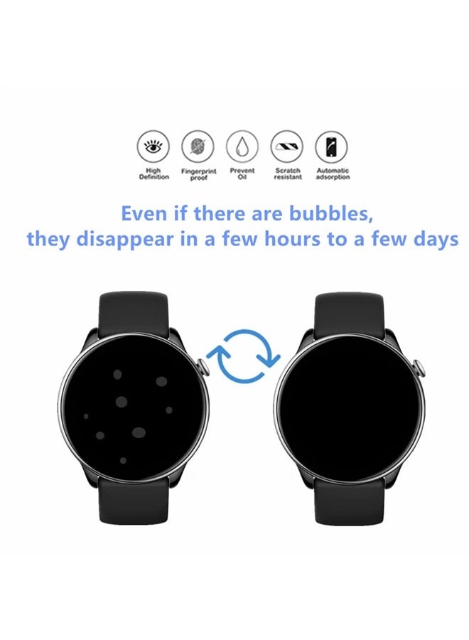 MIHENCE Compatible for Amazfit GTR Mini Screen Protector, HD Full Coverage Invisible TPU Screen Protector Compatible for GTR Mini Smart Watch (3PCS) - Image 3