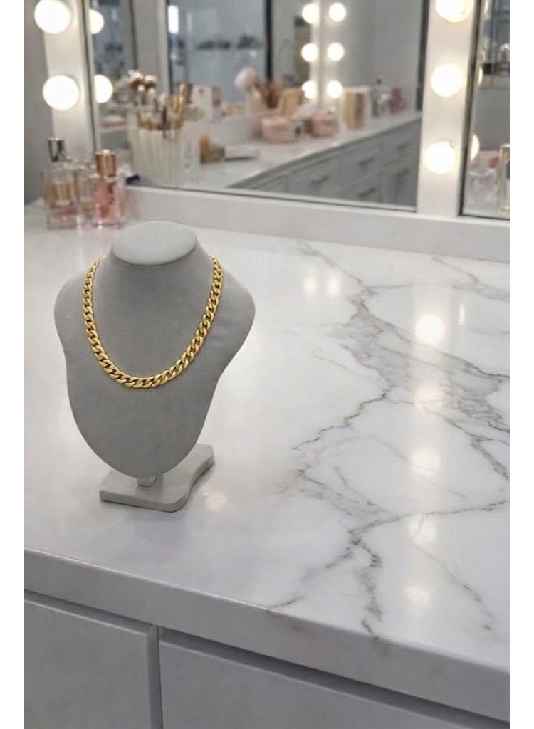 co arma Luxury necklace and chain display stand and mannequin for shops and homes, gray color, one piece only - Image 1