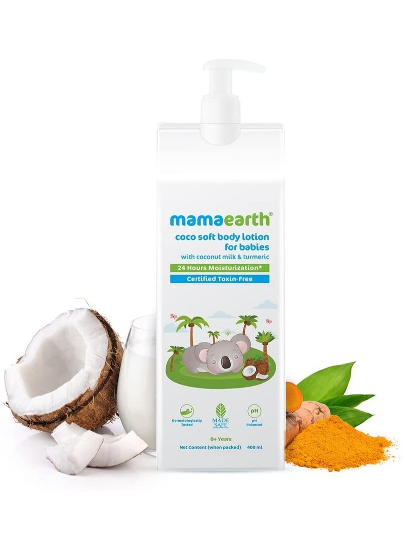 Mamaearth Mamaearth Coco Soft Body Lotion with Coconut Milk & Turmeric, for babies, for 24-Hour Moisturization - 400 ml - Image 2