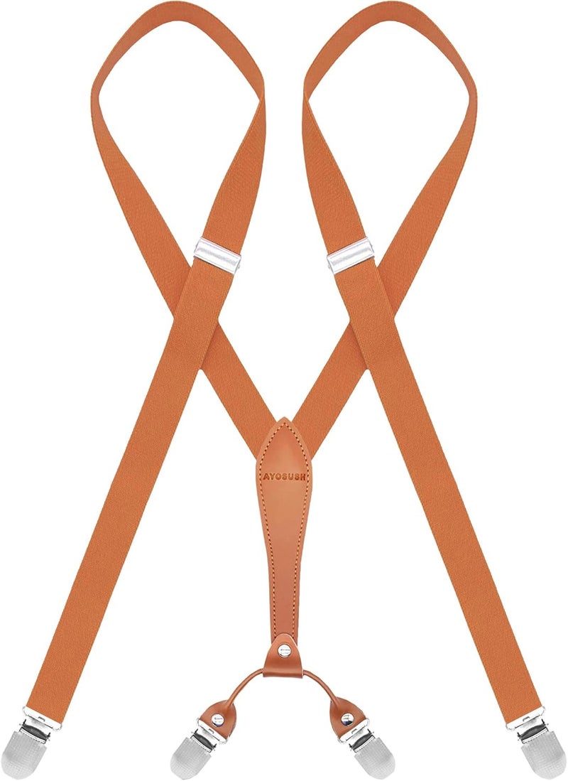 AYOSUSH Elastic Suspenders for Women Thin Y Back 4 Clip Skinny Ladies Suspenders - Image 2