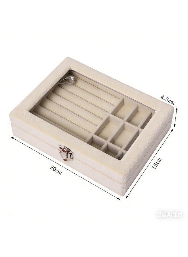 صندوق تخزين مجوهرات متعدد الوظائف مناسب للقلائد والأقراط والخواتم والأساور - Image 3