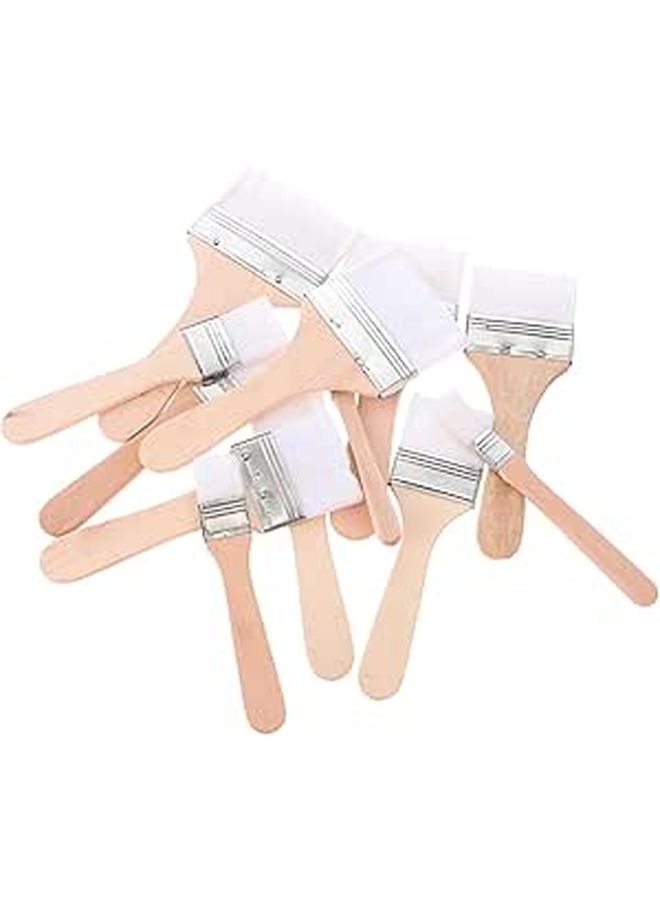 Abaodam 12 Piece Nylon Brush Set Wooden Handle Oil Watercolor Art - Image 1