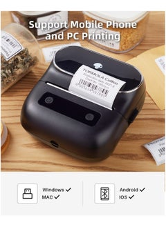 phomemo M220 Label Maker, 75mm Barcode Label Printer, Portable Sticker Maker Machine for Barcode, Name, Address, Mailing, Small Business, Compatible with Phone/PC, Support Arabic and English (Black)  - Image 5