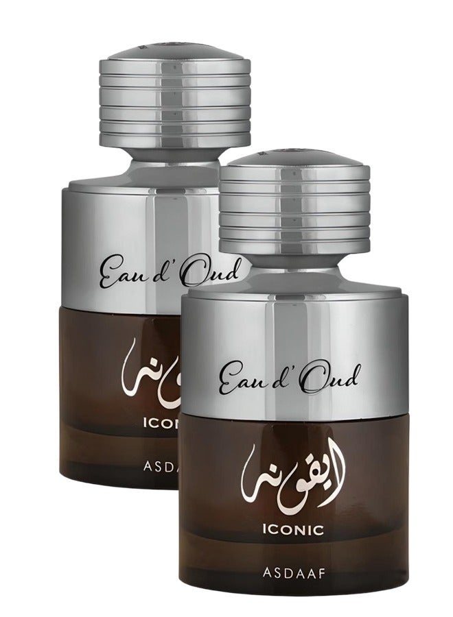 أصداف 2 قطع عطر ايكونيك او دي عود 100 مل - Image 1