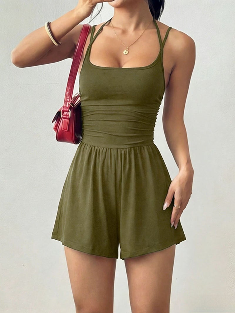 2026 European and American Cross-Border Amazon New Summer Style Women's Casual Strapless Jumpsuit Summer Wide-Leg Loose  Fit - Image 2