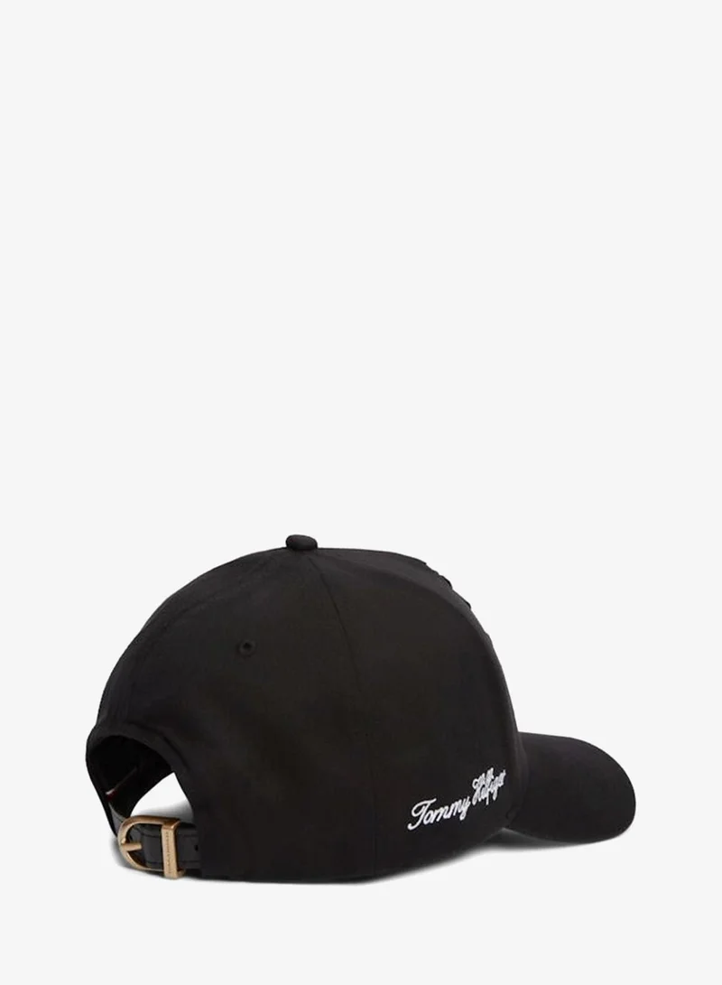 Tommy Hilfiger Black Heritage Logo Patch Embroidery Baseball Cap  | Best Price UAE