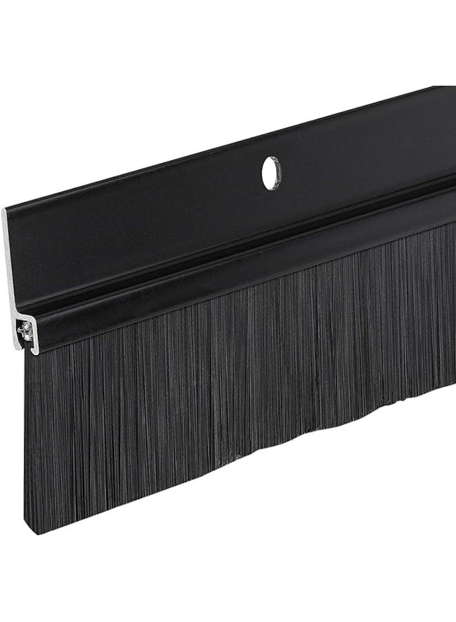 Royal Apex Door Bottom Brush And Rubber Seal With Screw For Exterior/Interior Doors Insulation Door Seal Sound Proof Under Door Draft Blocker Keeping Noise Repellent And Dust 120Cm Brush Black  - Image 1