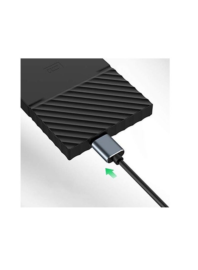 كابل شحن سريع USB-C الى Micro USB 3.1 بسرعة 10Gbps لسلسلة ايفون 15 وسيجيت دبليو دي ويستجيت ماي باسبورت وماك بوك برو/اير وايباد وتابلت وسامسونج جالكسي S24 وغيرها، بطول 2 متر - Image 5