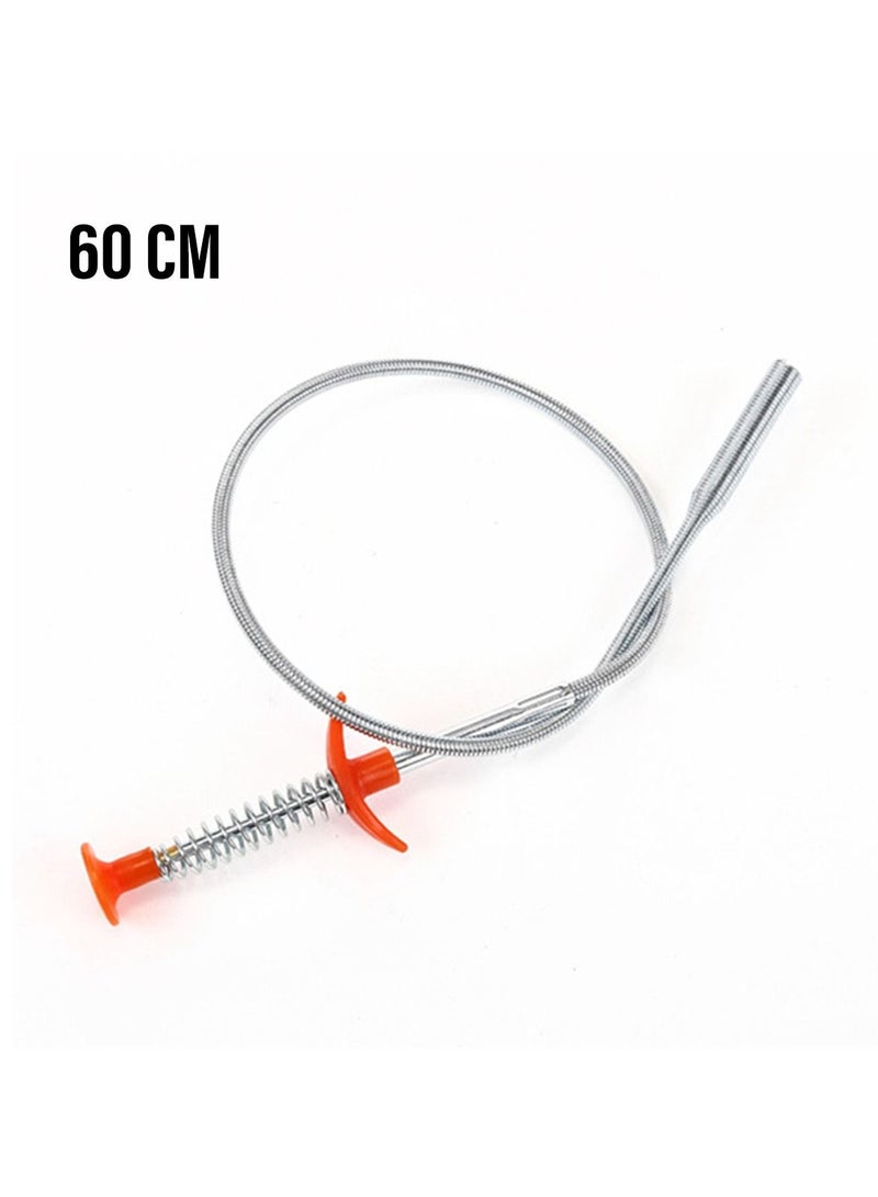 Cleaning Claw Sink Unblocker Wire Bendable Drain Relief Hair Catcher Clog Remover Bathroom,Kitchen,Toilet,Basin 60cm Stainless Steel Multifunctional  - Image 3