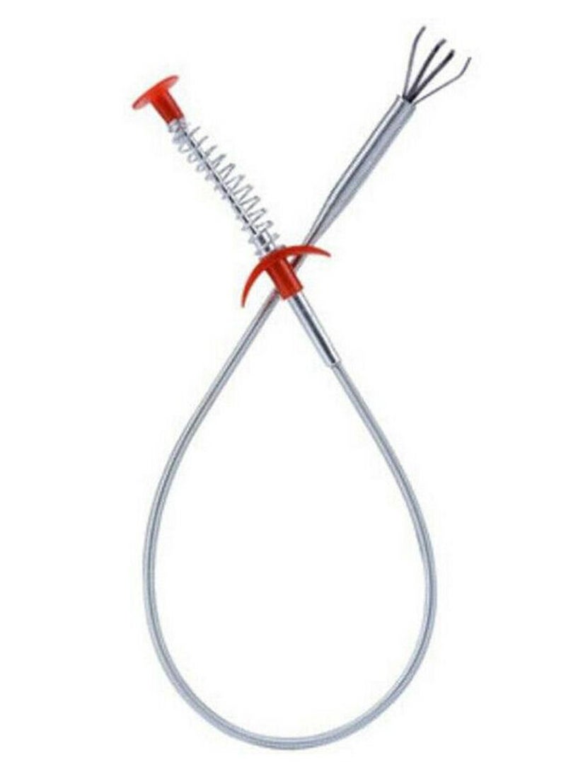 Cleaning Claw Sink Unblocker Wire Bendable Drain Relief Hair Catcher Clog Remover Bathroom,Kitchen,Toilet,Basin 60cm Stainless Steel Multifunctional  - Image 4