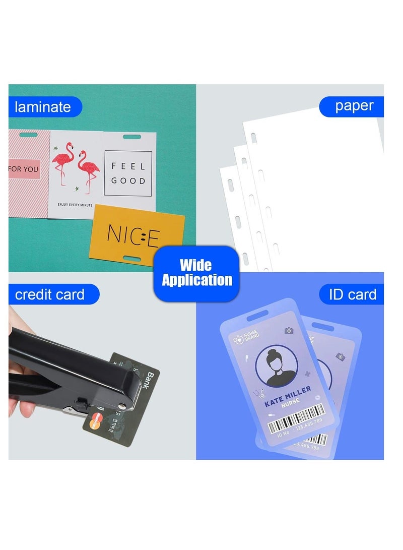 Slot Puncher, Badge Hole Punch for Id Card, PVC Slot and Paper, Heavy-Duty Hole Punch for Pro Use(Elliptical Aperture: 0.6 x 0.16 inch) - Image 5